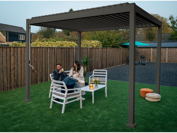MIRADOR Pergola Anthrazit 360x360x250cm